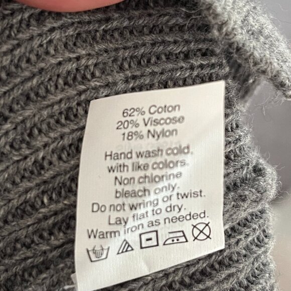 Madewell gray tie cuff pullover sweater, size medium - Picture 6 of 6